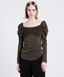 ESSENTIAL（エッセンシャル）の「スクエアネックパフトップス（Tシャツ/カットソー）」