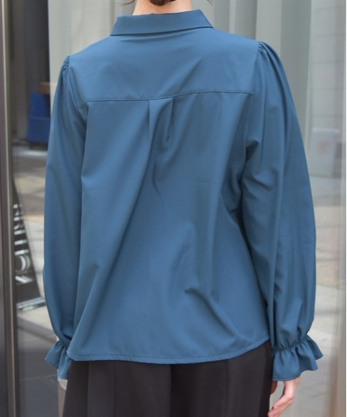 axes femme（アクシーズファム）の「カメオ×ジャボブローチ付ブラウス（シャツ/ブラウス・レディース・ブラック/ブルーグリーン/キナリ・MEDIUM/LARGE）」の6枚目の写真