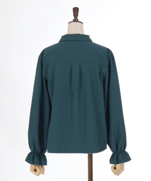 axes femme（アクシーズファム）の「カメオ×ジャボブローチ付ブラウス（シャツ/ブラウス・レディース・ブラック/ブルーグリーン/キナリ・MEDIUM/LARGE）」の10枚目の写真