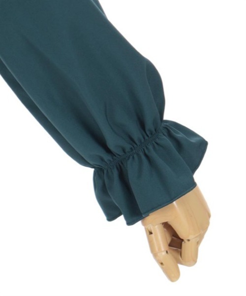 axes femme（アクシーズファム）の「カメオ×ジャボブローチ付ブラウス（シャツ/ブラウス・レディース・ブラック/ブルーグリーン/キナリ・MEDIUM/LARGE）」の16枚目の写真