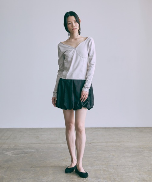 EN NEUME(エンノイム)の「Ballon Mini Skirt(スカート・レディース・ブラック/ブラウン/アイボリー・FREE)」の18枚目の写真