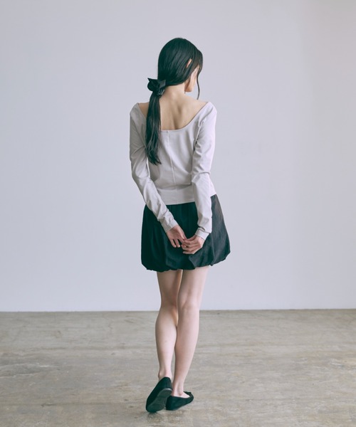 EN NEUME(エンノイム)の「Ballon Mini Skirt(スカート・レディース・ブラック/ブラウン/アイボリー・FREE)」の20枚目の写真