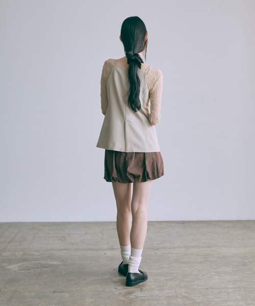 EN NEUME(エンノイム)の「Ballon Mini Skirt(スカート・レディース・ブラック/ブラウン/アイボリー・FREE)」の13枚目の写真
