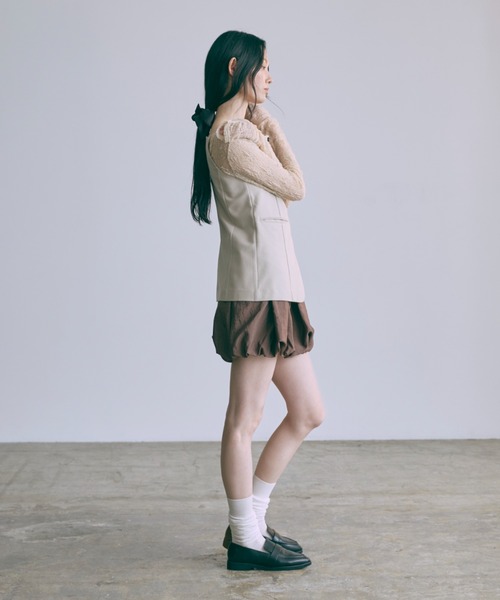 EN NEUME(エンノイム)の「Ballon Mini Skirt(スカート・レディース・ブラック/ブラウン/アイボリー・FREE)」の12枚目の写真