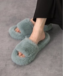 ふわふわ エコファーサンダル
