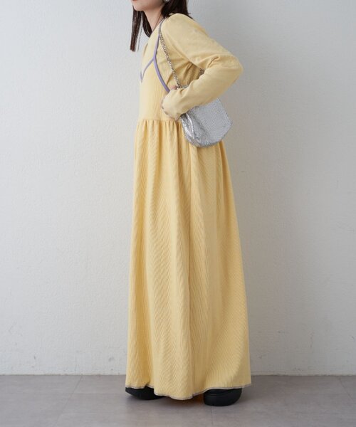 HELLO.SANFRANCISCO（ハローサンフランシスコ）の「【HELLO.SANFRANCISCO】(ロンTee付き)リンガーワンピース（ワンピース・レディース・アイボリー/ブルー/イエロー・ONE SIZE）」の5枚目の写真
