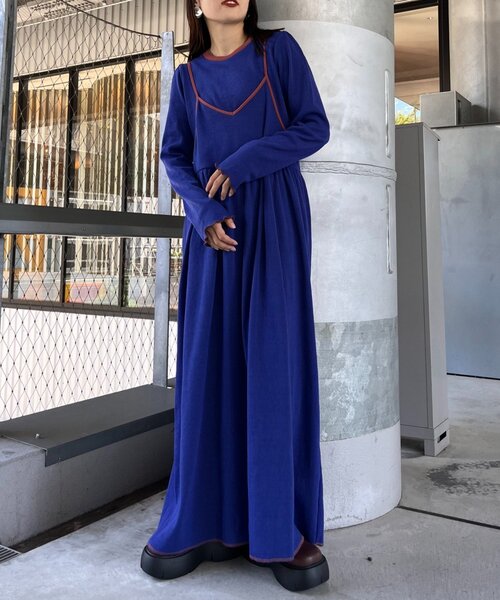 HELLO.SANFRANCISCO（ハローサンフランシスコ）の「【HELLO.SANFRANCISCO】(ロンTee付き)リンガーワンピース（ワンピース・レディース・アイボリー/ブルー/イエロー・ONE SIZE）」の12枚目の写真