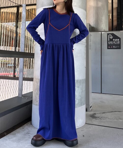 HELLO.SANFRANCISCO（ハローサンフランシスコ）の「【HELLO.SANFRANCISCO】(ロンTee付き)リンガーワンピース（ワンピース・レディース・アイボリー/ブルー/イエロー・ONE SIZE）」の14枚目の写真