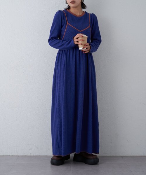 HELLO.SANFRANCISCO（ハローサンフランシスコ）の「【HELLO.SANFRANCISCO】(ロンTee付き)リンガーワンピース（ワンピース・レディース・アイボリー/ブルー/イエロー・ONE SIZE）」の16枚目の写真