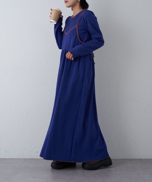 HELLO.SANFRANCISCO（ハローサンフランシスコ）の「【HELLO.SANFRANCISCO】(ロンTee付き)リンガーワンピース（ワンピース・レディース・アイボリー/ブルー/イエロー・ONE SIZE）」の17枚目の写真