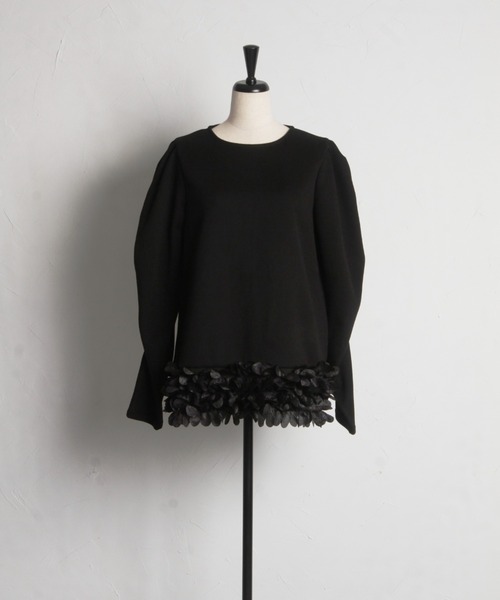 tocco closet（トッコ　クローゼット）の「【ZOZO限定】バラチュール起毛カットプルオーバー（Tシャツ/カットソー・レディース・ブラック/チャコールグレー・M）」の3枚目の写真