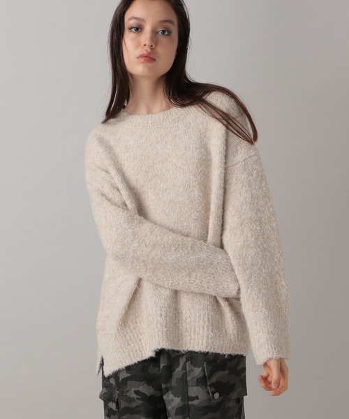 FOREVER 21（フォーエバー トゥエンティーワン）の「【2024FW】ブークレフードセットニット（ニット/セーター・レディース・グレー/ナチュラル/グリーン・FREE）」の17枚目の写真