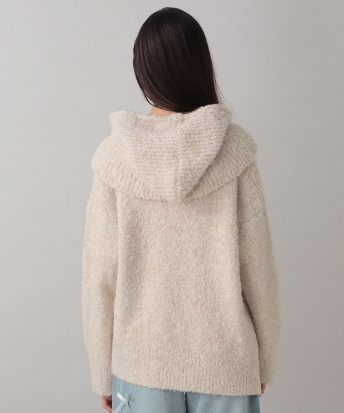 FOREVER 21（フォーエバー トゥエンティーワン）の「【2024FW】ブークレフードセットニット（ニット/セーター・レディース・グレー/ナチュラル/グリーン・FREE）」の20枚目の写真