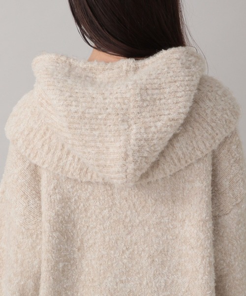 FOREVER 21（フォーエバー トゥエンティーワン）の「【2024FW】ブークレフードセットニット（ニット/セーター・レディース・グレー/ナチュラル/グリーン・FREE）」の21枚目の写真