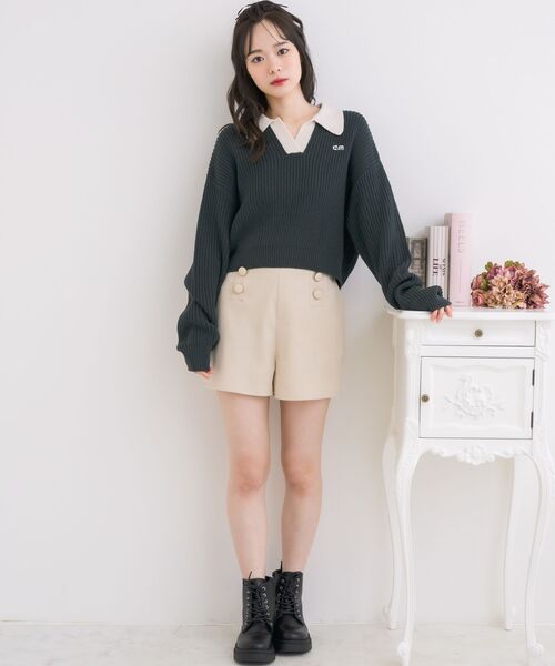 ems excite(エムズエキサイト)の「スキッパールーズNTPO(ニット/セーター・レディース・グリーン/チャコールグレー/ブラック系その他3・FREE)」の15枚目の写真