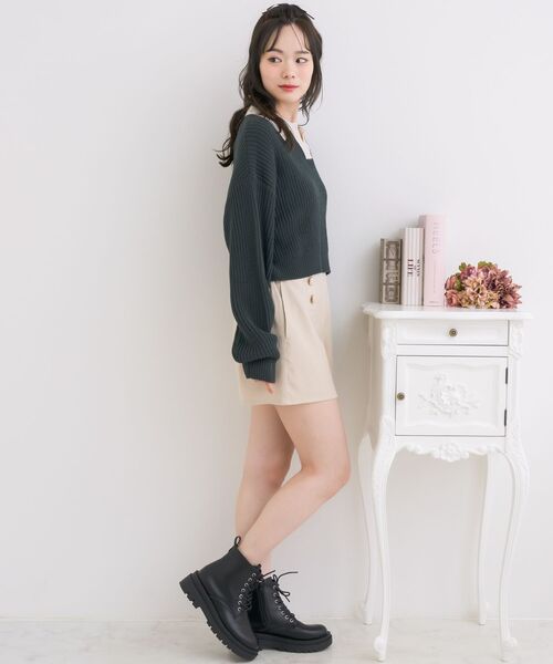 ems excite(エムズエキサイト)の「スキッパールーズNTPO(ニット/セーター・レディース・グリーン/チャコールグレー/ブラック系その他3・FREE)」の16枚目の写真