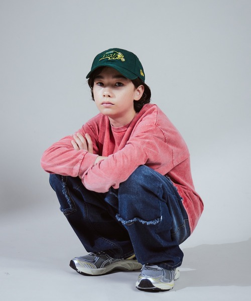 PAIRMANON STREET(ペアマノンストリート)の「【PAIRMANON STREET PLUS】【130-170サイズ】フリンジ ダブルニー デニム(デニムパンツ・キッズ・ブラック/ブルー/インディゴブルー・130/140/150/160/170)」の22枚目の写真