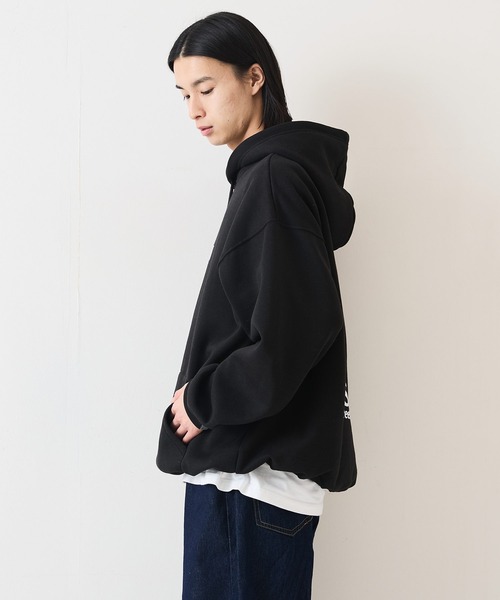 VISION STREET WEAR（ヴィジョンストリートウェア）の「【VISION STREET WEAR/ヴィジョンストリートウェア】GHOST SKATER PARKA/オーバーサイズ 裏起毛 バックプリント ロゴ ワンポイント スウェット パーカー フーディー/レディース メンズ（パーカー・メンズ・ブラック/オフホワイト・X-LARGE/LARGE/MEDIUM）」の6枚目の写真