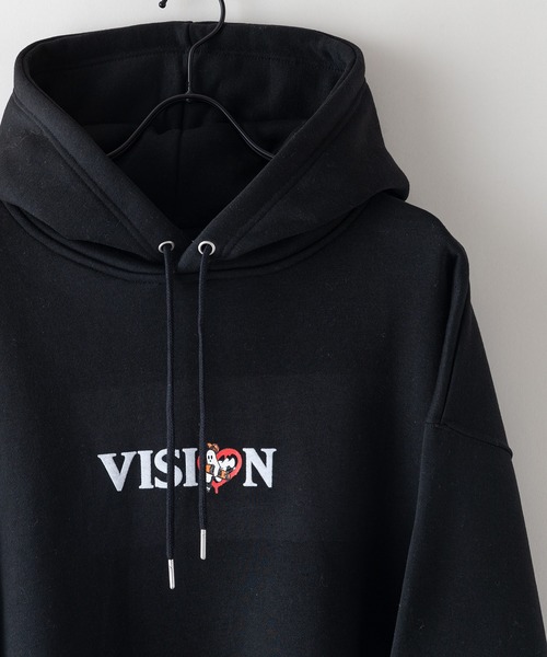 VISION STREET WEAR（ヴィジョンストリートウェア）の「【VISION STREET WEAR/ヴィジョンストリートウェア】GHOST SKATER PARKA/オーバーサイズ 裏起毛 バックプリント ロゴ ワンポイント スウェット パーカー フーディー/レディース メンズ（パーカー・メンズ・ブラック/オフホワイト・X-LARGE/LARGE/MEDIUM）」の14枚目の写真