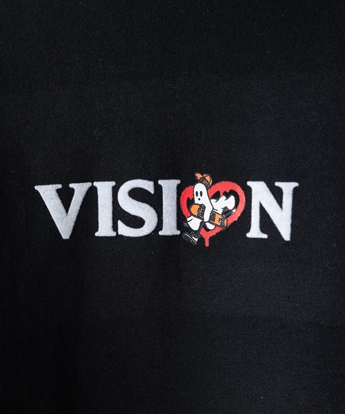 VISION STREET WEAR（ヴィジョンストリートウェア）の「【VISION STREET WEAR/ヴィジョンストリートウェア】GHOST SKATER PARKA/オーバーサイズ 裏起毛 バックプリント ロゴ ワンポイント スウェット パーカー フーディー/レディース メンズ（パーカー・メンズ・ブラック/オフホワイト・X-LARGE/LARGE/MEDIUM）」の16枚目の写真