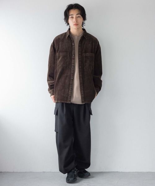 LOWRYS FARM(ローリーズファーム)の「コーデュロイシャツジャケット 250531(シャツ/ブラウス・メンズ・ブラウン/アイボリー・MEDIUM/LARGE)」の18枚目の写真