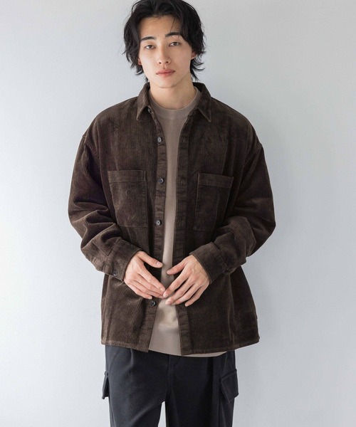 LOWRYS FARM(ローリーズファーム)の「コーデュロイシャツジャケット 250531(シャツ/ブラウス・メンズ・ブラウン/アイボリー・MEDIUM/LARGE)」の20枚目の写真