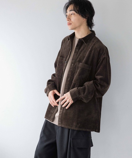 LOWRYS FARM(ローリーズファーム)の「コーデュロイシャツジャケット 250531(シャツ/ブラウス・メンズ・ブラウン/アイボリー・MEDIUM/LARGE)」の22枚目の写真