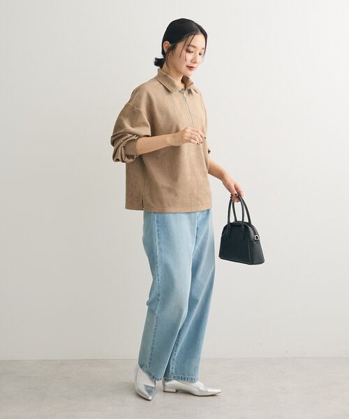 Sugar spoon(シュガースプーン)の「・SUGAR SPOON スエードポンチハーフZIP(Tシャツ/カットソー・レディース・ブラック/グレー/ベージュ/アイボリー・FREE)」の16枚目の写真