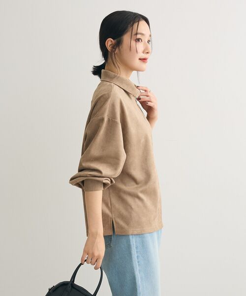 Sugar spoon(シュガースプーン)の「・SUGAR SPOON スエードポンチハーフZIP(Tシャツ/カットソー・レディース・ブラック/グレー/ベージュ/アイボリー・FREE)」の20枚目の写真