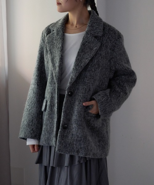 シャギーテーラードジャケット（テーラードジャケット）｜TRIANGLE