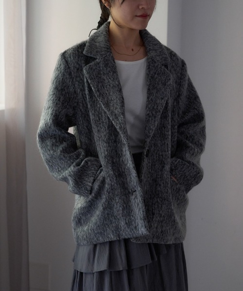 セール】シャギーテーラードジャケット（テーラードジャケット