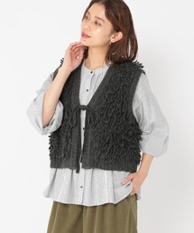 起毛ピコレースブラウス