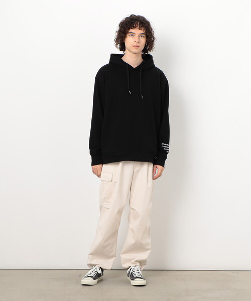 Purple&Yellow（パープルアンドイエロー）の「ワッフルメッセージ刺繍パーカ（パーカー・メンズ・ホワイト/カーキ/ブラック・SMALL/MEDIUM/LARGE）」の10枚目の写真