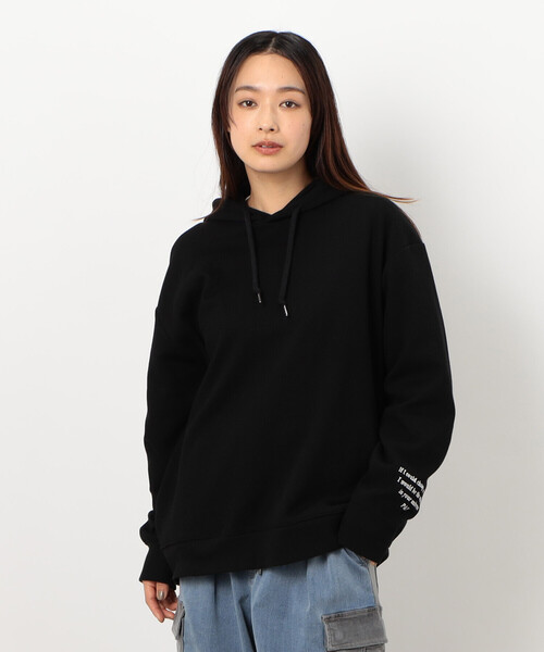 Purple&Yellow（パープルアンドイエロー）の「ワッフルメッセージ刺繍パーカ（パーカー・メンズ・ホワイト/カーキ/ブラック・SMALL/MEDIUM/LARGE）」の14枚目の写真