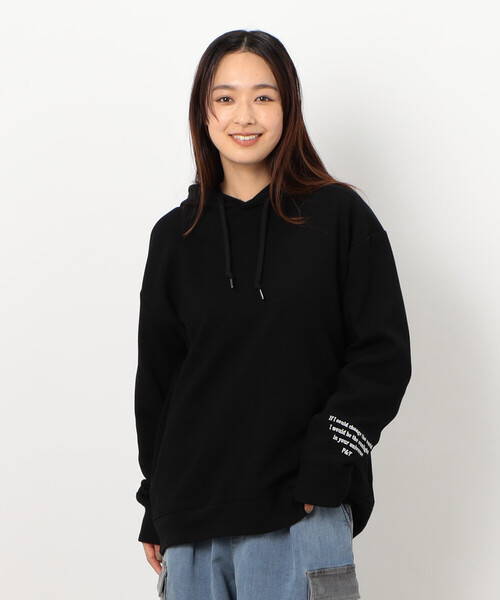 Purple&Yellow（パープルアンドイエロー）の「ワッフルメッセージ刺繍パーカ（パーカー・メンズ・ホワイト/カーキ/ブラック・SMALL/MEDIUM/LARGE）」の15枚目の写真