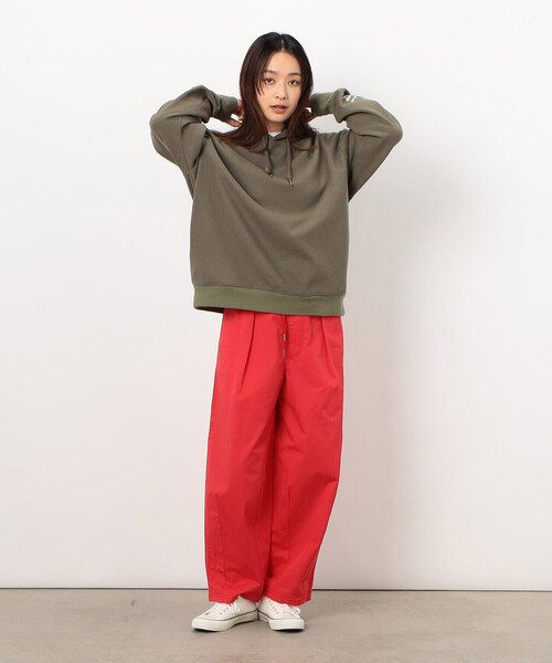 Purple&Yellow（パープルアンドイエロー）の「ワッフルメッセージ刺繍パーカ（パーカー・メンズ・ホワイト/カーキ/ブラック・SMALL/MEDIUM/LARGE）」の20枚目の写真