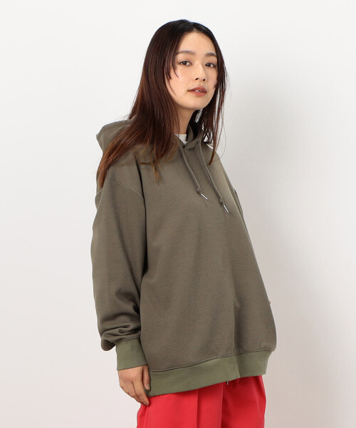 Purple&Yellow（パープルアンドイエロー）の「ワッフルメッセージ刺繍パーカ（パーカー・メンズ・ホワイト/カーキ/ブラック・SMALL/MEDIUM/LARGE）」の21枚目の写真