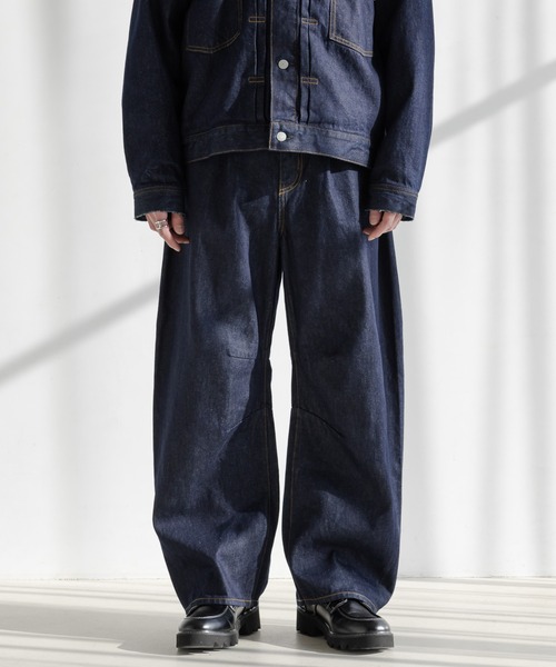 12オンス/デニムカーブバレルパンツ【セットアップ対応】（デニムパンツ）｜RAGEBLUE（レイジブルー） 7,990円
