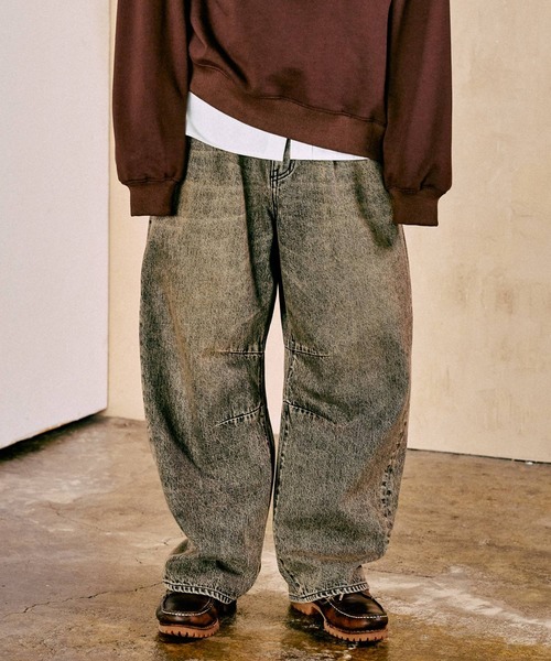 RAGEBLUE（レイジブルー）の「【セットアップ対応】12オンス/デニムカーブバレルパンツ（デニムパンツ・メンズ・ネイビー/ホワイト/グレー/ブルー・SMALL/MEDIUM/LARGE）」の10枚目の写真