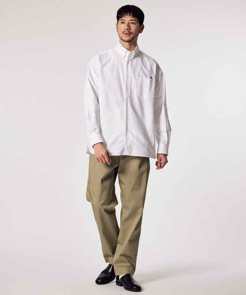 LANVIN en Bleu（ランバンオンブルー）の「【LANVIN en Bleu ESSENTIAL】MONDOVI / ワイドテーパード チノパンツ（チノパンツ・メンズ・ネイビー/ベージュ・SMALL/MEDIUM/LARGE/X-LARGE）」の3枚目の写真