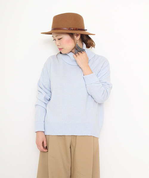 CIAOPANIC TYPY（チャオパニックティピー）の「【イタリアヤーン】カシミアミックスタートルネックニット（ニット/セーター・レディース・ネイビー/オフホワイト/ベージュ/ブルー・FREE）」の4枚目の写真