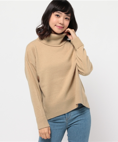 CIAOPANIC TYPY（チャオパニックティピー）の「【イタリアヤーン】カシミアミックスタートルネックニット（ニット/セーター・レディース・ネイビー/オフホワイト/ベージュ/ブルー・FREE）」の9枚目の写真