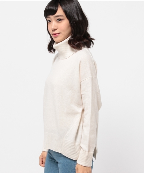 CIAOPANIC TYPY（チャオパニックティピー）の「【イタリアヤーン】カシミアミックスタートルネックニット（ニット/セーター・レディース・ネイビー/オフホワイト/ベージュ/ブルー・FREE）」の12枚目の写真