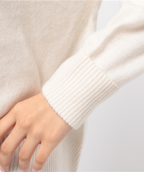 CIAOPANIC TYPY（チャオパニックティピー）の「【イタリアヤーン】カシミアミックスタートルネックニット（ニット/セーター・レディース・ネイビー/オフホワイト/ベージュ/ブルー・FREE）」の5枚目の写真