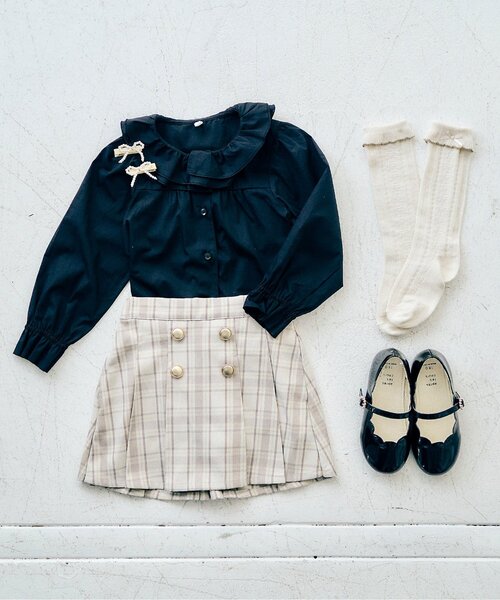 apres les cours（アプレレクール）の「スカラップパンプス（パンプス・キッズ・アイボリー/ブラック・20/19/18/17/16/15 /14）」の8枚目の写真