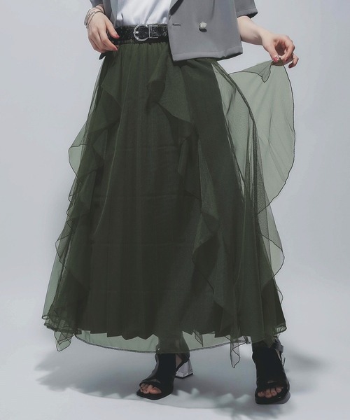 セール】シアーレイヤープリーツスカート(HARE)（スカート）｜HARE