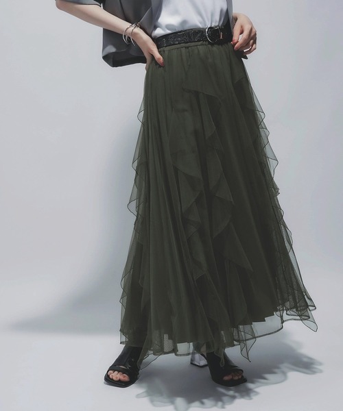 HARE 【LADIES】シアーレイヤープリーツスカート HARE スカート シアーレイヤープリーツスカート(HARE