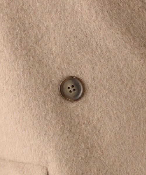 GLOBAL WORK（グローバルワーク）の「シャギーWジャケットコート/286009（チェスターコート・レディース・ベージュ/チェック/チャコール・MEDIUM/LARGE）」の5枚目の写真