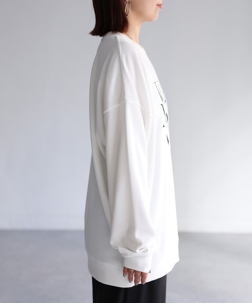 Riberry（リベリー）の「WINSOME刺繍レタリングロゴスウェット（スウェット・レディース・ネイビー系/ネイビー×ホワイト/ブラック×ピンク/ホワイト系1/ホワイト系2/ライトグレー系1/ライトグレー系2・FREE）」の11枚目の写真