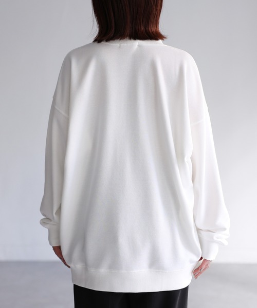 Riberry（リベリー）の「WINSOME刺繍レタリングロゴスウェット（スウェット・レディース・ネイビー系/ネイビー×ホワイト/ブラック×ピンク/ホワイト系1/ホワイト系2/ライトグレー系1/ライトグレー系2・FREE）」の10枚目の写真